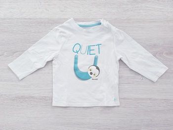 T-shirt blanc/turquoise - Okaïdi Obaïbi