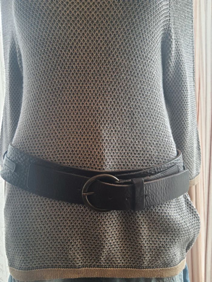 Ceinture en cuir Marron WE 95cm - photo numéro 7