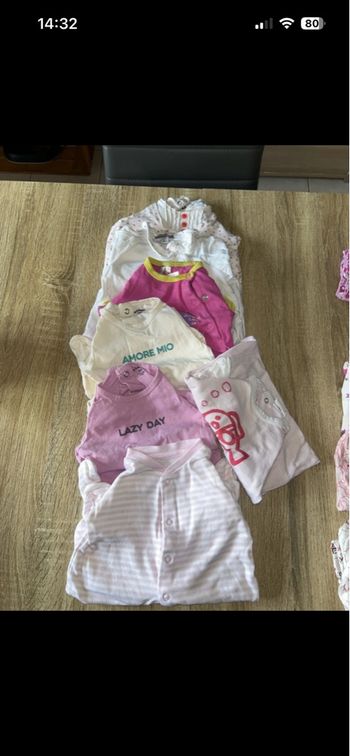 Lot de pyjamas en coton bébé fille 3mois