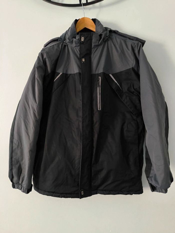 Veste matelassée noire et grise - Taille 3XL - Chaude et confortable 🧥