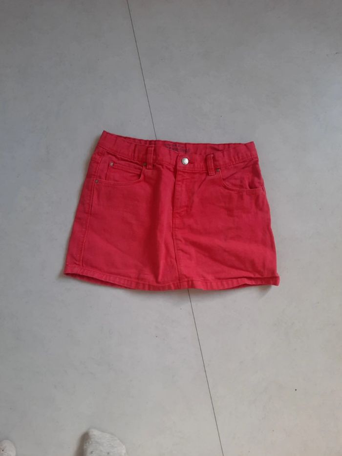 Mini jupe jean rouge