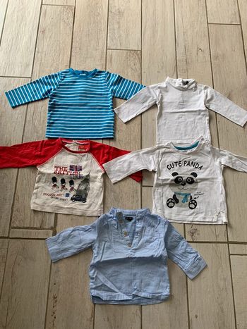 Lot tee shirt 9 mois