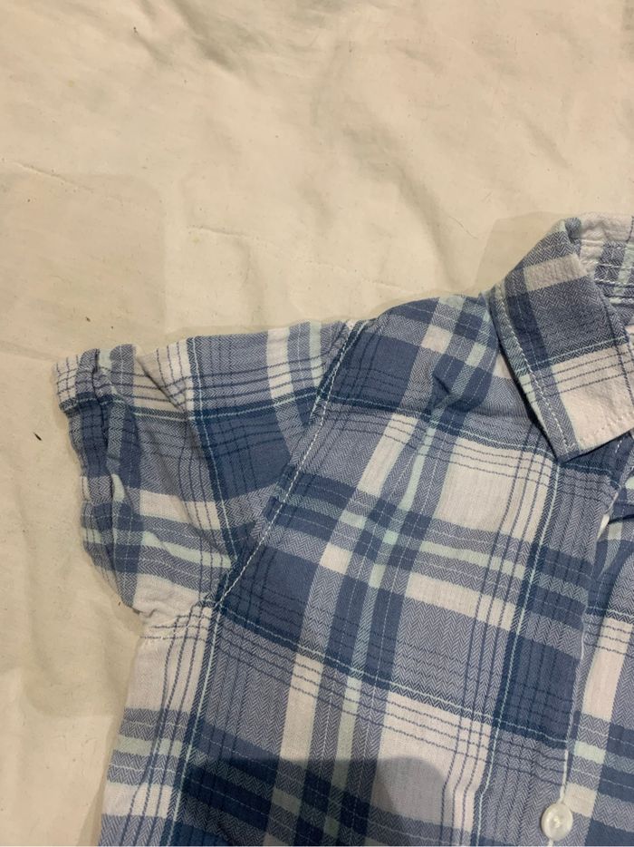 Chemise courte à carreaux - photo numéro 3