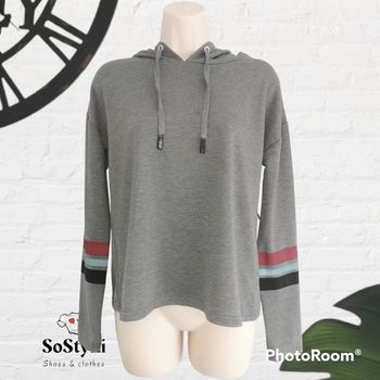 Sweat léger gris chiné à capuche Ardene Taille XS
