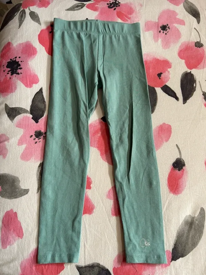 Legging long bleu vert