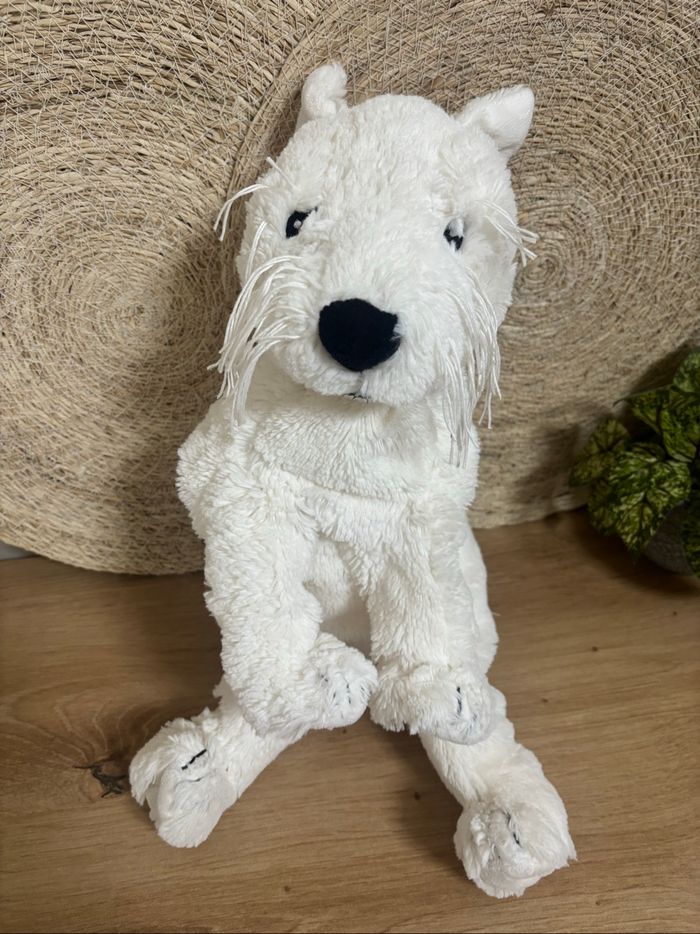 Doudou chien blanc nez noir ikea