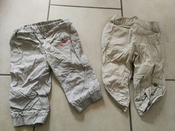 Lot pantalons en toile