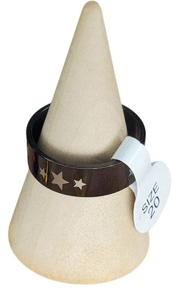 Bague noire étoiles