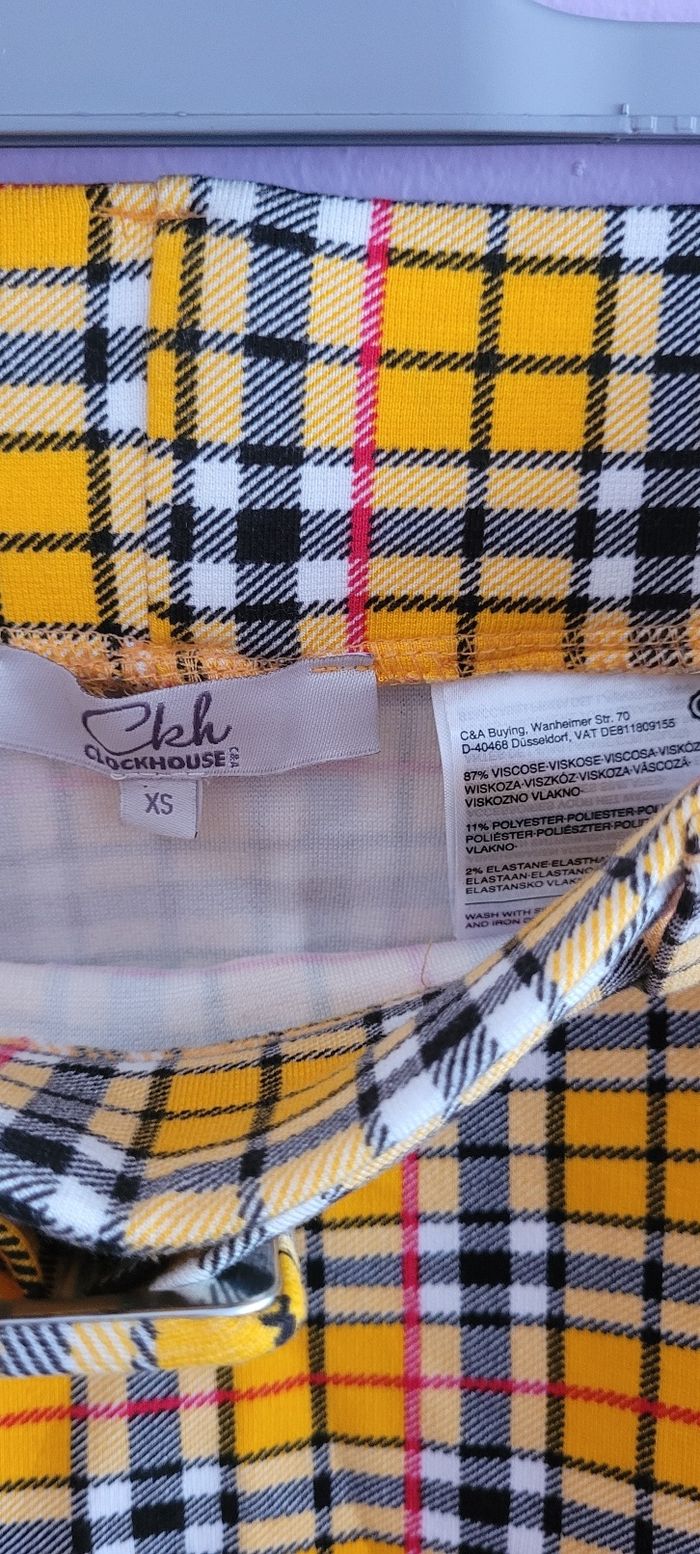 Jupe taille haute à carreaux - photo numéro 3