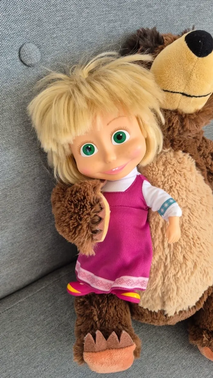 Peluche Masha et Michka - photo numéro 2