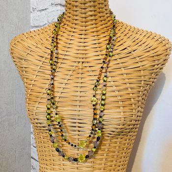 Collier long en perles 🌿