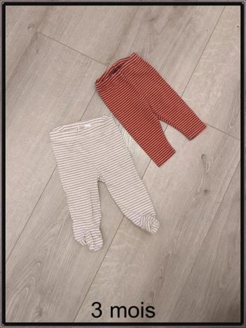 Lot de 2 leggings 3 mois
