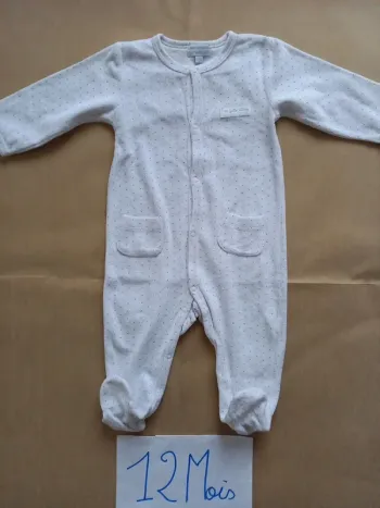 Pyjama / Grenouillère velours 12M