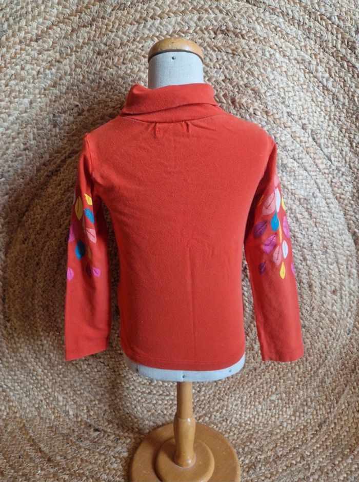 Jolie haut à manche longue col rouler orange fille du pareil au même 3 ans 94cm - photo numéro 4