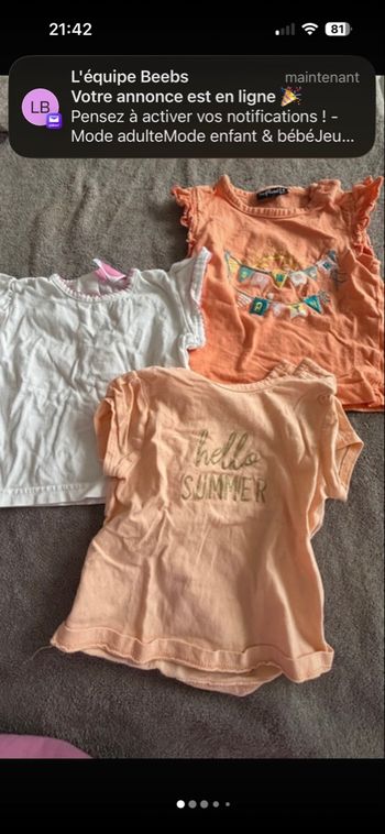 Lot de 3 t-shirts manches courtes 