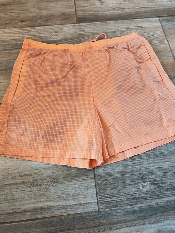 Short de bain orange carreaux blanc Obey Taille M