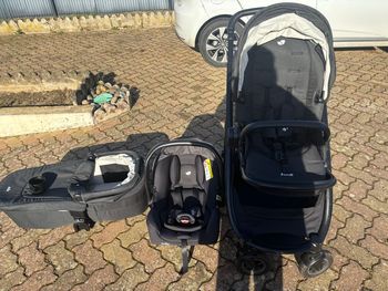 Poussette trio Versatrax + siège auto i-Gemm 3 + nacelle Ramble XL Pebble noir