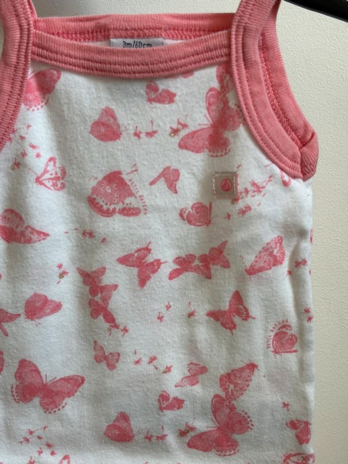 Lot 3 bodies bretelles Petit Bateau 3 mois - photo numéro 13