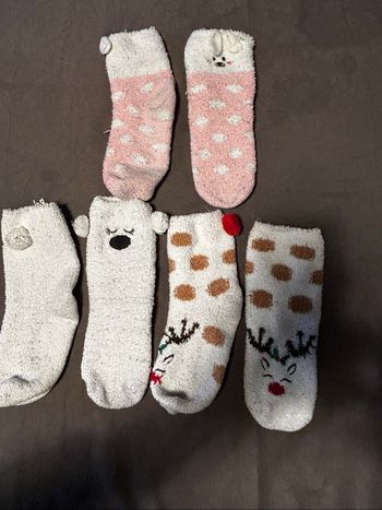 Lot de 3 paires de chaussettes de nuit enfant fille