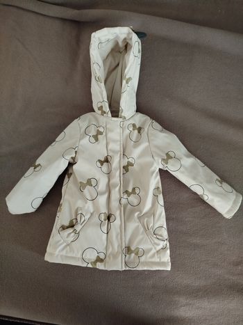 Parka en gomme avec imprimé et oreilles 3D Minnie Disney pour fille
