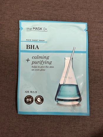 Masque Visage en Tissu Vegan BHA Neuf