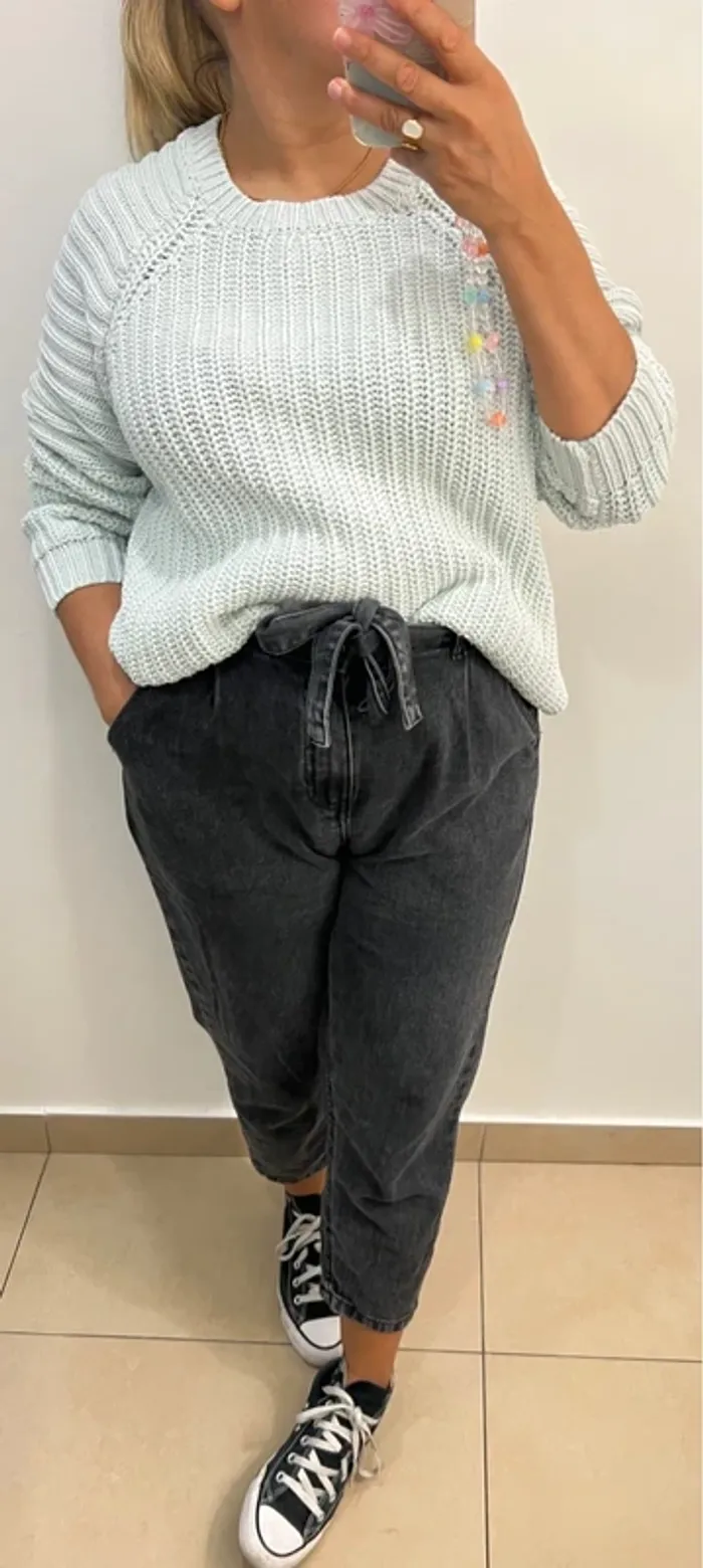 Pull Bleu Clair H&M - photo numéro 3