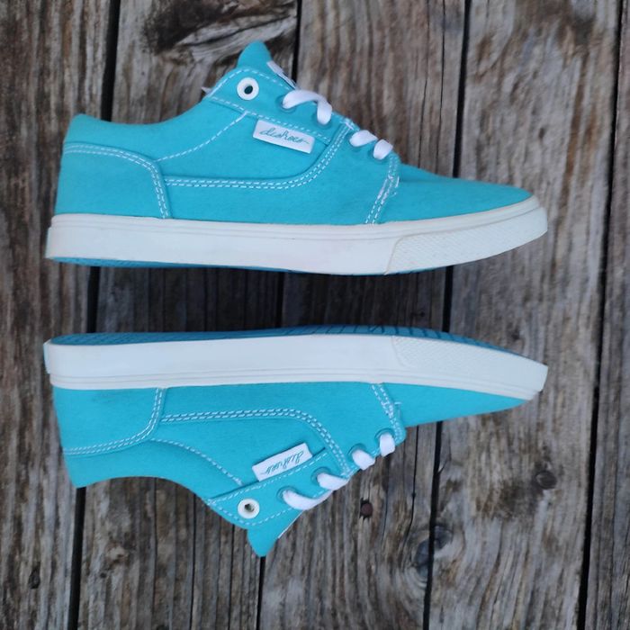 Baskets femmes élégantes rétro toile skate DC Shoes Bristol canvas bleu ciel taille 36 - photo numéro 5