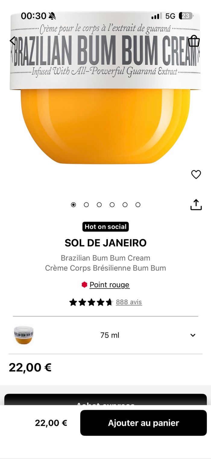 Crème corp SOL DE JANEIRO