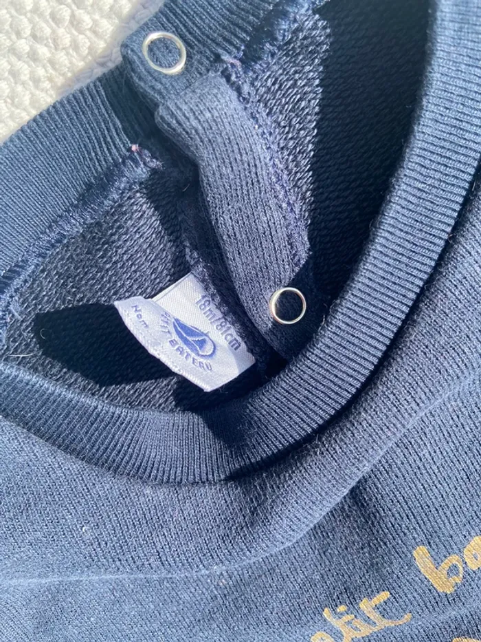 Sweat Petit Bateau 18 mois bleu marine - photo numéro 3