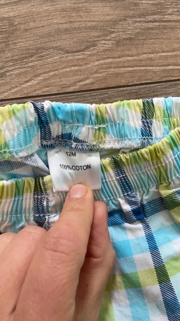 Short carreaux 12 mois - photo numéro 2