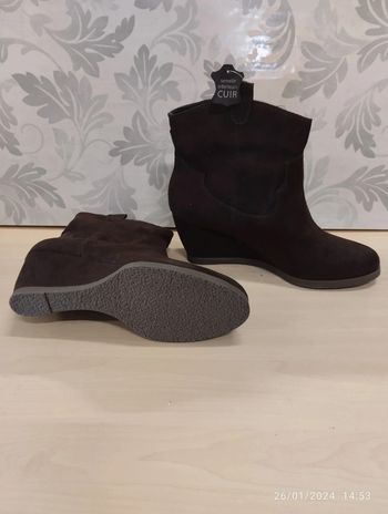 Bottine a semelle compensé