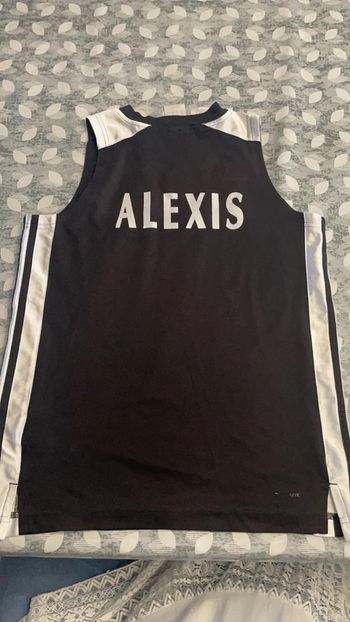 Débardeur noir Adidas 12ans floqué Alexis