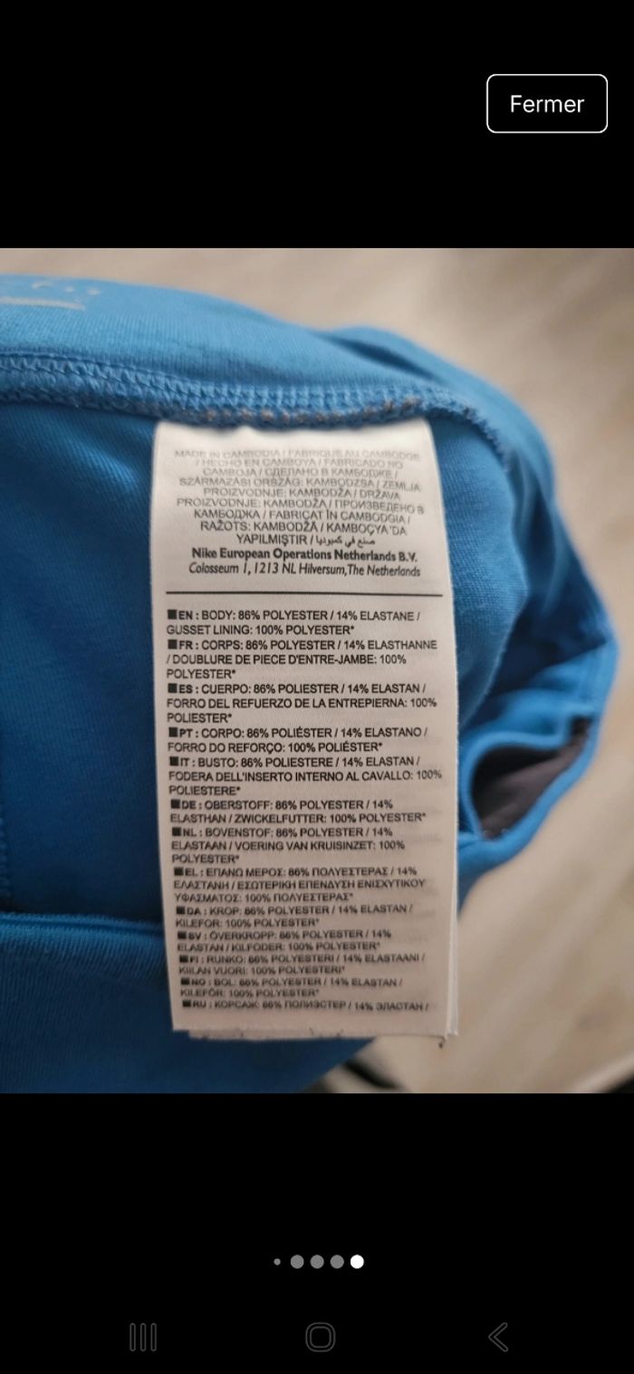 Legging sport Nike bleu taille M - photo numéro 9