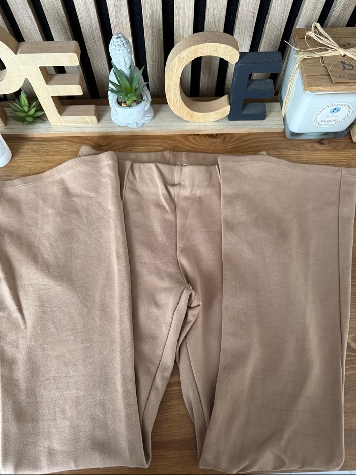 Pantalon façon legging beige foncé Zara 10 ans - photo numéro 4