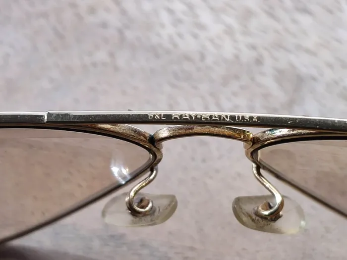Lunettes de soleil Ray ban aviator fabriquées par bausch e Lomb dans les années 80 - photo numéro 3