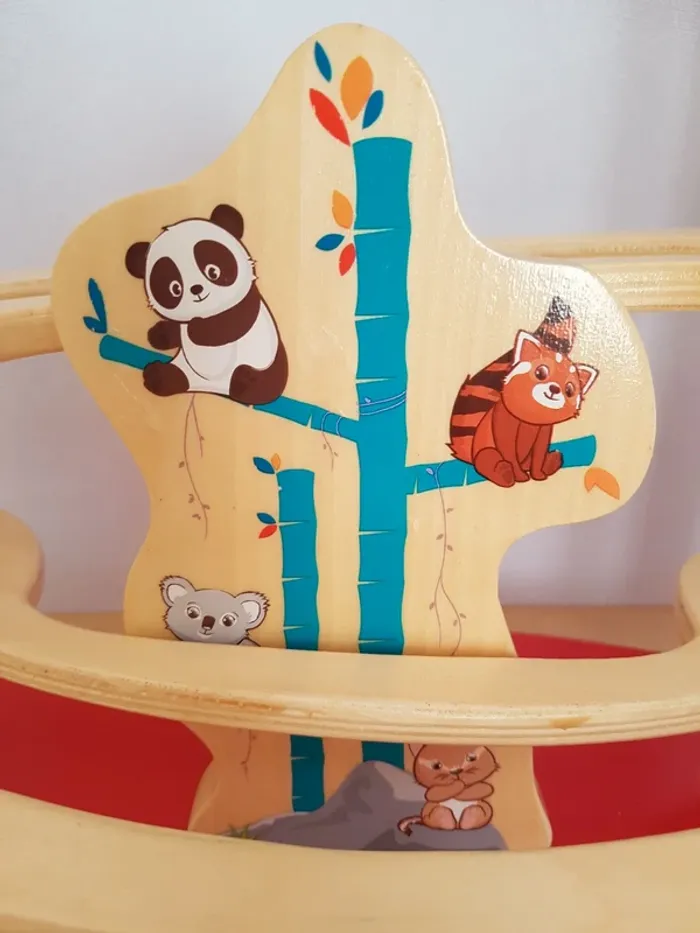 Okoïa, toboggan à balle panda en bois - photo numéro 3
