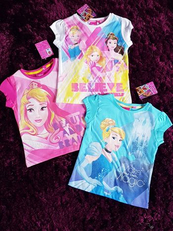 ensemble 3 ans t-shirts princesses disney