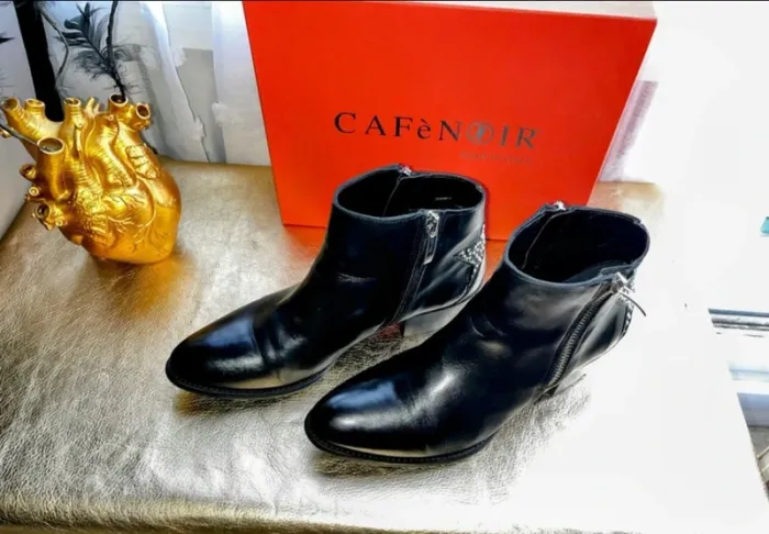 Borines en cuir et strass taille 38, Tres Bon État - CafeNoir - photo numéro 5
