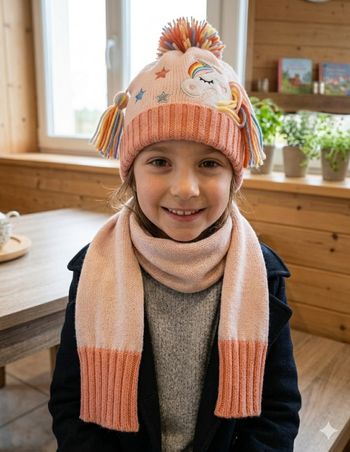 Bonnet echarpe fille 4-6