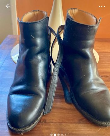 BOOTS CUIR NOIR