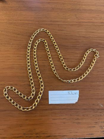Collier chaine maillons plaqué or 83 cm vintage