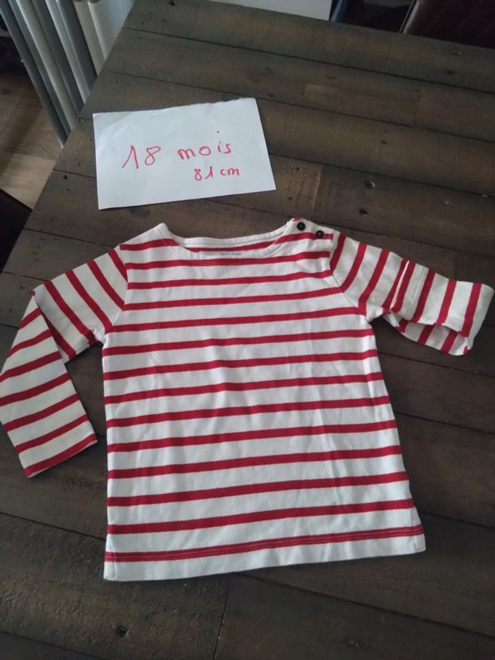 T shirt marinière bout chou 18 mois