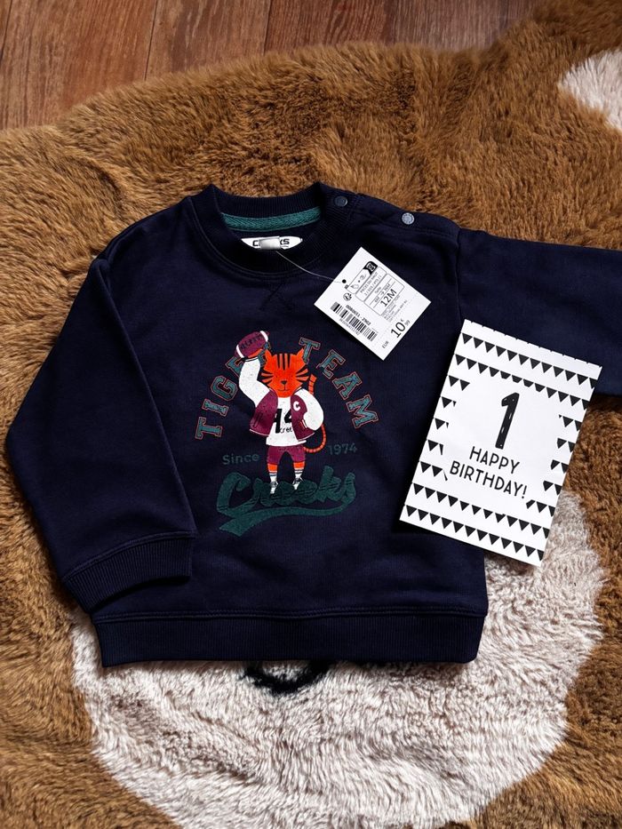 Sweat bleu tigre football CREEKS t.12m neuf