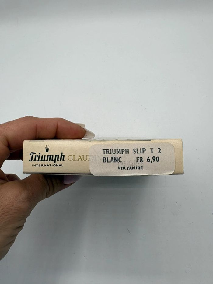 💞 Slip Claudine blanc Triumph vintage T2 💞 - photo numéro 3