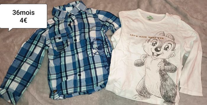 Lot chemises et Tee shirt manches longues