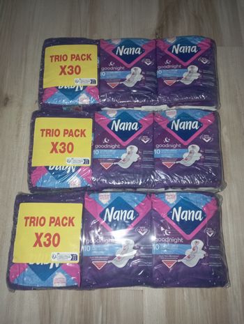 Lot de serviettes Nana Good night ultra large