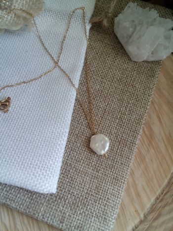 Collier véritable perle de culture nacrée