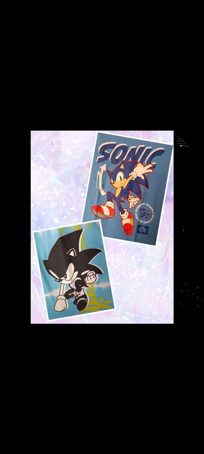 Lot de 2 tee-shirts Sonic mixte en 6-7 ans 122 cm - photo numéro 2