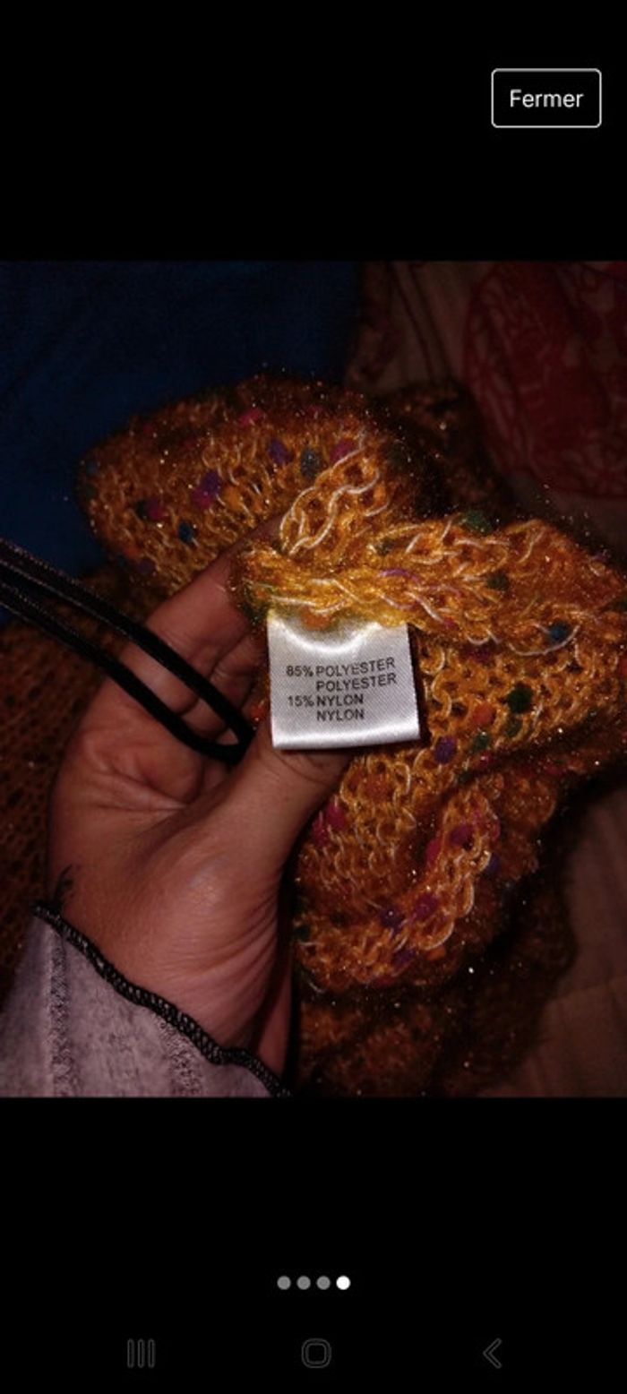 Pull col montant grosse maille légèrement pailleté - photo numéro 4