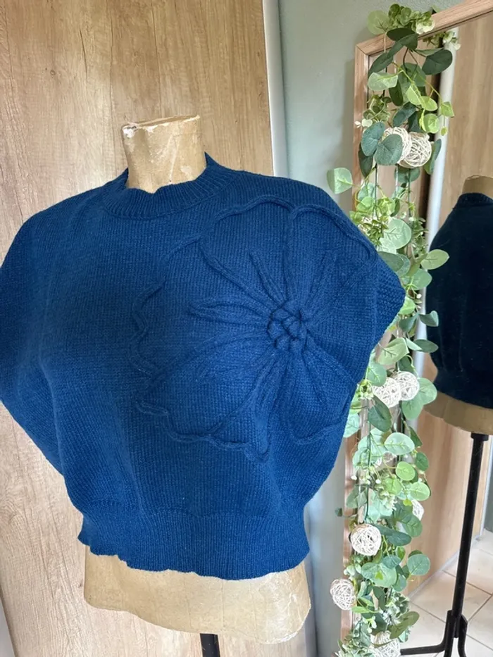 Très joli pull court sans manches femme - photo numéro 2